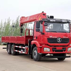 Camión Sinotruk Howo y Shacman 8x4 con Grúa Móvil de 14/16 Toneladas y Escalera Trasera para Transportar Excavadoras y Equipo Pesado - Product Image 2