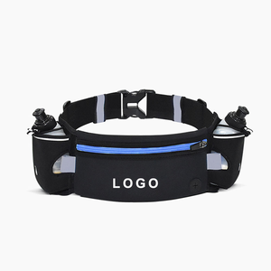 Nouvelle ceinture <span class=keywords><strong>de</strong></span> sport pour homme, sac banane <span class=keywords><strong>de</strong></span> course, sac <span class=keywords><strong>de</strong></span> taille d'hydratation bleu, sacoche pour bouteille d'eau avec logo vert - Product Image 1