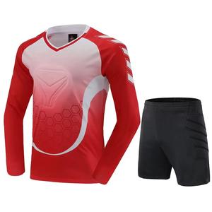 Футболка из 100% полиэстера GK, Футбольная майка с длинным рукавом, Футбольная Футболка вратаря и штаны, униформа - Product Image 4