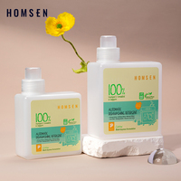 Bouteille carrée en HDPE de 800 ml/500 ml avec pompe à pression, emballage vide pour lessive