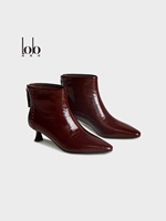 Bottines classiques de luxe pour femmes, en cuir véritable tissé à la main, à bout pointu, talons fins, chaussures d'hiver, rehaussantes