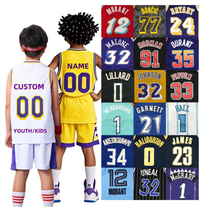 2025 verano suave nombre personalizado Tatum Iverson Butler Duncan James Bryant Curry bordado camiseta de baloncesto juvenil Jerseys para niños - Product Image 3