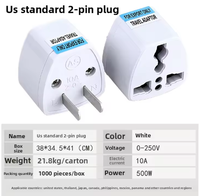Adaptateur de voyage multi-pays avec certification CE RoHS, adapté à l'utilisation en voyage international