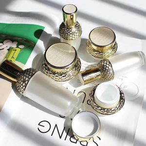 Vide De Luxe 30ml 50ml 100ml Cosmétiques Acrylique Visage En Plastique Cosmétique Emballage Ensemble Pot De Crème Conteneur Lotion Bouteille - Product Image 4