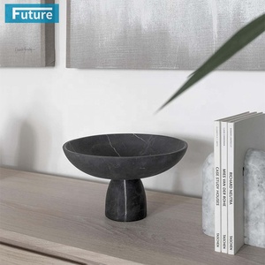 Cuenco redondo de mármol negro y piedra Natural para cocina, accesorios de cocina, cuenco tallado de mármol negro - Product Image 5