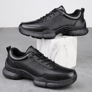 Chaussures de sport Torre Autumn confortables et respirantes en cuir de vachette, semelle souple, pour la course en extérieur, tendance, décontractées, noires, pour le travail - Product Image 2