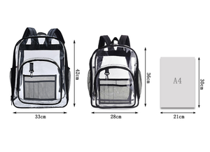 Wholesale Custom Outdoor Waterproof <b>Clear</b> PVC Back Pack Multi-Pocket Transparent School <b>Backpack</b> Bag - Product Image 2
