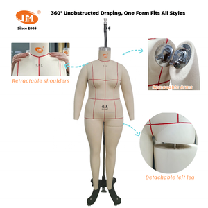 <span class=keywords><strong>Mannequin</strong></span> de luxe JUNMEI pour femme grande taille, buste complet, réglable en hauteur, taille 1XL, en fibre de verre, sans tête, pose debout - Product Image 5