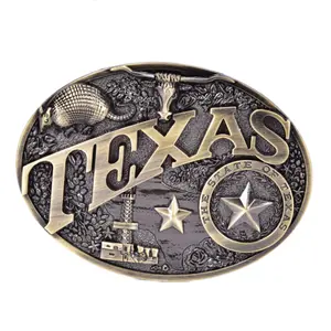 Wholesale hot sale stock Western Oval Shaped Antique Belt Buckle