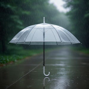 Transparent Umbrella 60cm 8 Panels Black Frame Fashion Lightweight Portable Rain Protection - Product Image 2