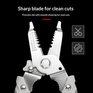 Key plate multi-function electrician stripping pliers special <b>tool</b> cutting cable industrial grade stainless steel stripping - Product Image 3