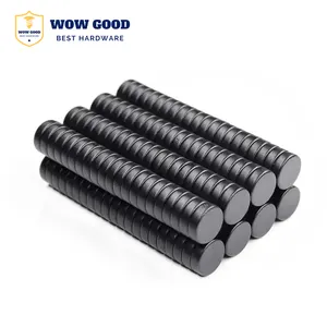 קבוע חזק n52 neodymium ארץ נדיר ndfeb מגנט שחור אפוקסי מצופה דיסק עגול שחור אפוקסי מצופה