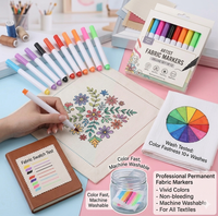 Kit de marqueurs textiles professionnels 12 couleurs |   Peinture textile lavable non toxique pour vêtements DIY, baskets et artisanat fait main