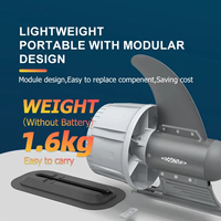 Aileron électrique IFUNGOO Y01 600W à très longue portée (12,5 heures) avec batterie B75 1920Wh, poussée de 13,5 kg, autonomie de 87,5 km pour expéditions et SUP lourd