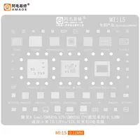 Pochoir AMAOE MI BGA pour Xiaomi Redmi Poco Series 1/19 pièces chauffage direct trous carrés CPU IC puce équipements de téléphone portable