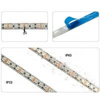 Bande lumineuse LED RGB BUYWIN, étanche, PVC IP65, 12V/24V, SMD5050, 60 LED/m, 5M, dimmable, Ra80, garantie 2 ans