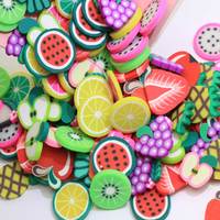 20*20*2mm Polymeer Klei Fruit Slice Aardbei Kiwifruit Platte Achterkant Plakjes voor Oorbellen Charms Plakken Haarspeld DIY