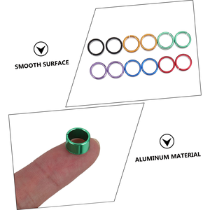 Bagues pour oiseaux en aluminium bicolores arrondies pour pigeons, durables, réutilisables, 8 mm * 9 mm, 1 g, utilisables en toutes saisons - Product Image 2