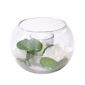 <span class=keywords><strong>Terrarium</strong></span> en verre avec fleurs artificielles, pot <span class=keywords><strong>pour</strong></span> décoration de maison, nouvelle collection - Product Image 1