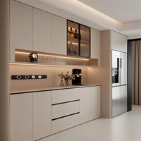 YALIG Hochwertiger Moderner Holz-Weinschrank und Vitrine für Wohnzimmer und Esszimmer Hausbar