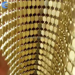 רשת מתכת אופנתית רכה שרשרת אלומיניום רשת מתכת גמישה - Product Image 6