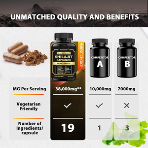 Cápsulas Herbais Orgânicas Puras de Ashwagandha, Sea Moss e Shilajit da Rosebest, Suplemento Herbal para Homens - Product Image 5