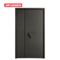 Porte pivotante blindée en alliage d'aluminium de marques chinoises haut de gamme, anti-effraction, anti-balles, pour entrée extérieure, prévention des incendies