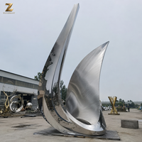Escultura Abstracta de Acero Inoxidable de Lujo para Exteriores, Arte Personalizado para Hoteles, Patios, Parques y Plazas de la Ciudad