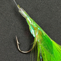 Tête de poisson Alpha Luminous Sabiki Rig 3 Hameçons Plumes de pêche Rigs avec vraie plume