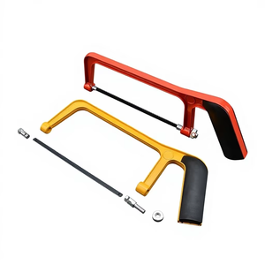 Mini sierra de arco con hoja fija de 18 TPI, marco de aluminio, mango de plástico negro para cortar metal, longitud de 580 mm - Product Image 4