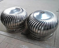 Ventilateur de toit extérieur moderne en acier inoxydable 201/304, sans alimentation, à boule éolienne, cyclone automatique, facile à installer