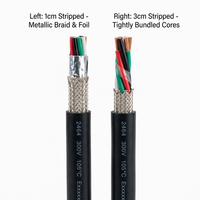 Flexibler Abgeschirmter 20AWG Mehradrig PVC-Isolierter Verzinnter Kupfer Flammhemmender Industrieller Steuerungskabel 2464 Typ Elektronikkabel