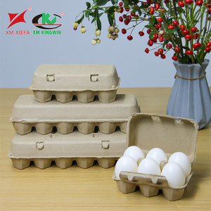 Caja <span class=keywords><strong>de</strong></span> Embalaje para <span class=keywords><strong>Huevos</strong></span> <span class=keywords><strong>de</strong></span> Pulpa Biodegradable y Reciclable <span class=keywords><strong>de</strong></span> 18 Compartimentos con Tapa, Color Original - Product Image 5