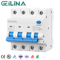 Interruptor Diferencial RCBO 1P AC y Tipo A, Interruptor Automático Compacto/MCB/RCD con Protección Contra Sobrecarga, Tipo Electrónico