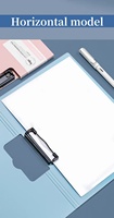 Carpeta de documentos de plástico esmerilado de PP A4 personalizada F1712 con bolsa de almacenamiento/soporte de acrílico con Clip de Metal duradero para archivar