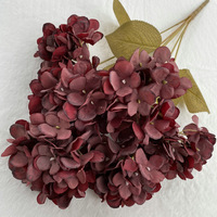 Bunga Hydrangea Warna Musim Gugur Buatan untuk Dekorasi Meja Pernikahan, Rangkaian Bunga Pesta Grosir