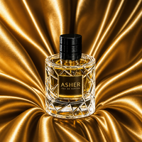 Flacon de parfum vide de luxe 50 ml en verre taillé géométrique, à facettes, côtelé, avec capuchon noir et base ronde lourde, avec boîte et logo personnalisé