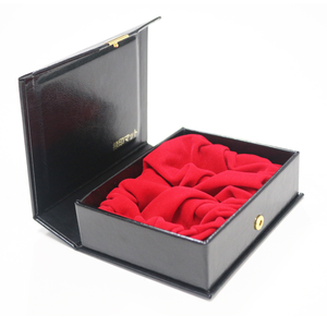 Luxury custom black flip top women hand bags packaging magnetic leather Christmas gift packaging box for women clothing shoes