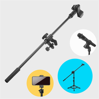 Support de microphone professionnel robuste, accessoire pour enregistrement, avec support pour téléphone portable