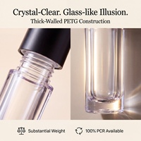 Tube de brillant à lèvres vide givré de 5 ml avec grand applicateur doe foot, flacon d'huile à lèvres de luxe, conteneur de brillant à lèvres unique avec grande brosse, personnalisable OEM
