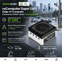 Seeed Studio ReComputer Super J3011 NVIDIA Jetson Orin Nano 8GB 67TOPS 128GB SSD Dual GbE Kit Pengembangan AI untuk Visi Komputer