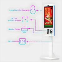 Kios Pemesanan Mandiri Ultra-Tipis 21,5 Inci Android untuk Food Court dengan SDK, Pembaca Kode QR & Barcode, Pencetakan Struk Cepat, dan Model Lantai