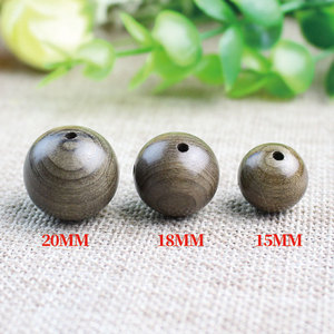 Wood <b>Beads</b> Round Wooden Loose <b>Beads</b> For Bracelet Making With Wood Grain Pattern Natural Tree Material - Product Image 3
