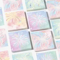 Feux d'artifice brillants comme les étoiles, 100 feuilles de briques de papier de haute qualité, notes autocollantes non adhésives, papier pour écrire des messages