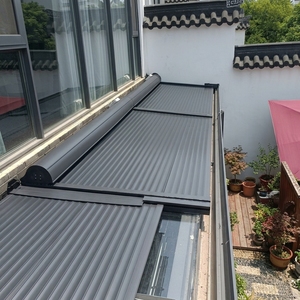Cortina Superior <span class=keywords><strong>de</strong></span> Aluminio para Exteriores, Protección Solar, Aislamiento Térmico Inteligente, <span class=keywords><strong>Persiana</strong></span> Retráctil, Persianas Inteligentes - Product Image 5