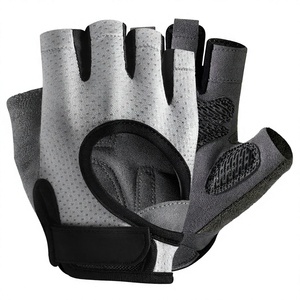 <b>Half</b> Finger Fitness Gloves Mesh Breathable Non <b>Slip</b> Adjustable Wrist Strap Gym Weight Lifting Training Unisex - Product Image 1