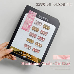 15ml TPO Free Hema Free Glitter Cat Eye <b>Nail</b> Gel Polish Enamel 10 Color <b>Set</b> With Color Display AILANUO New Year Christmas Gift - Product Image 2