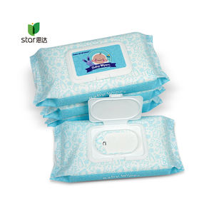 OEM чистые салфетки нетканый материал, индивидуальные этикетки, натуральные органические 100 шт в пакете, детские влажные салфетки - Product Image 2