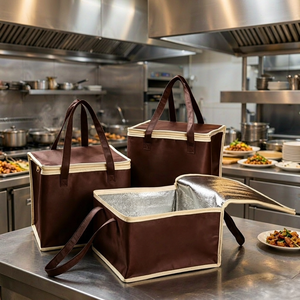 Bolsa Térmica RPET para Ensaladas, Contenedor para Verduras Frescas, Almacenamiento de Lechuga, Bolsa de Transporte Térmica Cuadrada Vertical Aislada para Entrega de Alimentos - Product Image 1