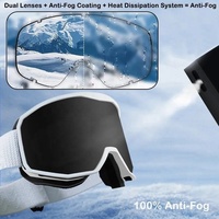 Masque de ski personnalisable OTG (sur lunettes) pour homme et femme, protection UV, anti-buée, pour le ski et le snowboard